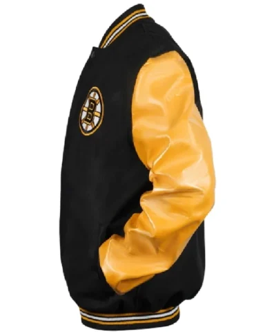 NHL Boston Bruins Leather Bomber Jacket (2)