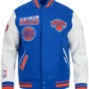 NY Knicks Turn It Up Wool Varsity Jacket