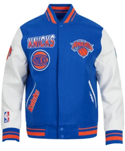 NY Knicks Turn It Up Wool Varsity Jacket