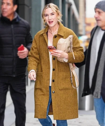 NYC 2025 Kate Winslet Brown Coat