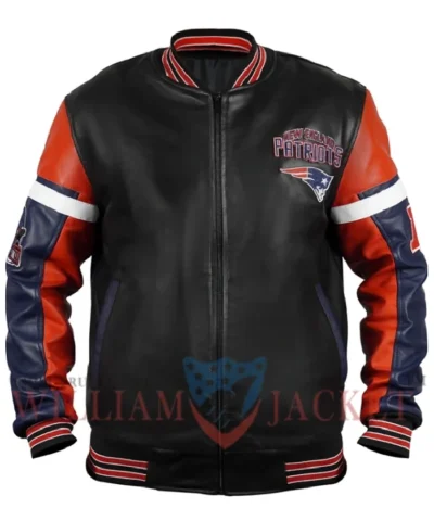 New England Patriots Black Varsity Leather Jacket