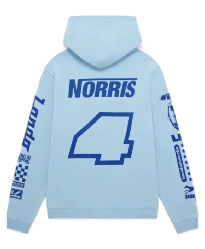 Lando Norris Blue Racer Hoodie - Image 2