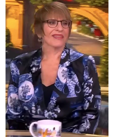 Patti Lupone The View 2025 Printed Satin Blazer