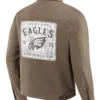 Philadelphia Eagles Trucker Full-Button Brown Jacket