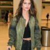 Ratajkowski Green Bomber Jacket