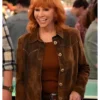Reba McEntire Happy’s Place S02 Brown Suede Jacket