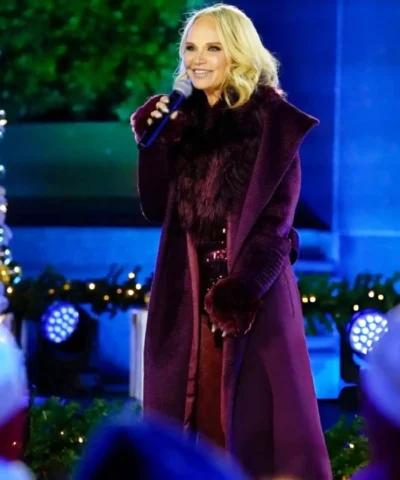 Alternative view of Christmas In Rockefeller Center Kristin Chenoweth Purple Coat