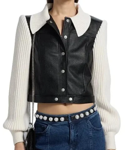 Alternative view of Elsbeth S03 Peyton Ramsey Sherpa Bomber Jacket