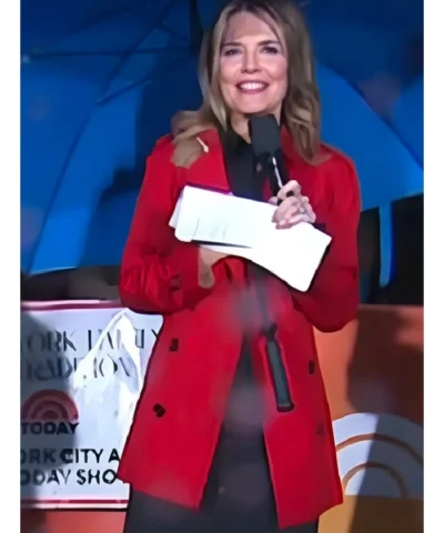 Savannah Guthrie The Today Show 2025 Red Trench Coat