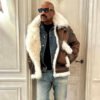 Steve Harvey Leather Aviator Jacket