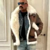 Steve Harvey Leather Aviator Jacket