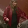 Taylor Swift Chiefs vs Broncos Red Bomber Jacket