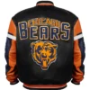 Team Chicago Bears Multicolor Leather Bomber Jacket