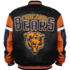 Team Chicago Bears Multicolor Leather Bomber Jacket