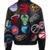 Teams Jeff Hamilton Collage Leather Jacket
