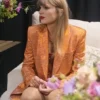 The End of an Era Orange Sequin Blazer