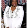 The Voice Season 28 Jazz McKenzie White Embellished Coat