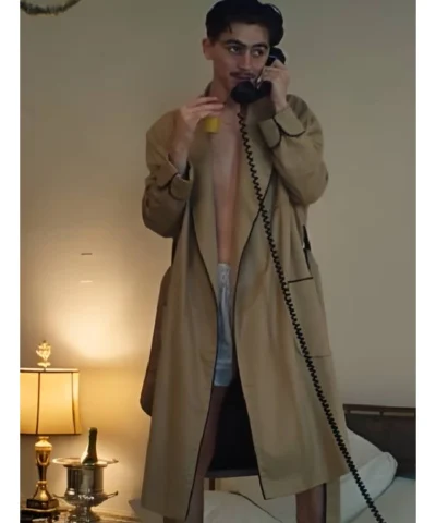 Timothée Chalamet Marty Supreme 2025 Beige Coat
