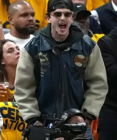 Timothee Chalamet NBA Indiana Pacers Leather Jacket