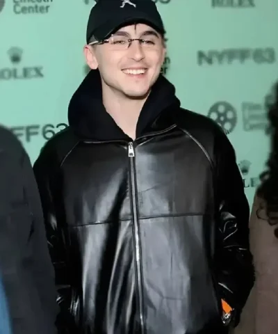 Timothee Chalamet Premiere Marty Supreme Leather Jacket