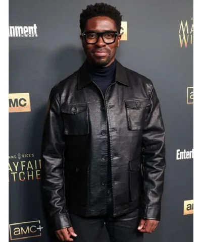 Tongayi Chirisa Mayfair Witches 2025 Black Leather Jacket