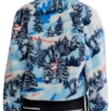 Tree Abstract Print Fleece Jacket