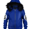 Unisex 8 Ball Multiple Colors Bomber Hooded Leather Jacket