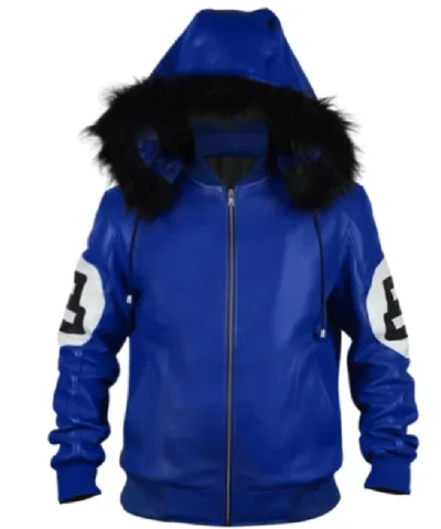 Unisex 8 Ball Multiple Colors Bomber Hooded Leather Jacket