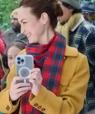 Alternative view of Beth We Met in December Mustard Wool Coat