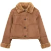 With Love Holiday 2025 Brown Shearling Jacket