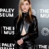 NYC PaleyLive’s Natalia Dyer Stranger Things The Final Season Black Leather Jacket