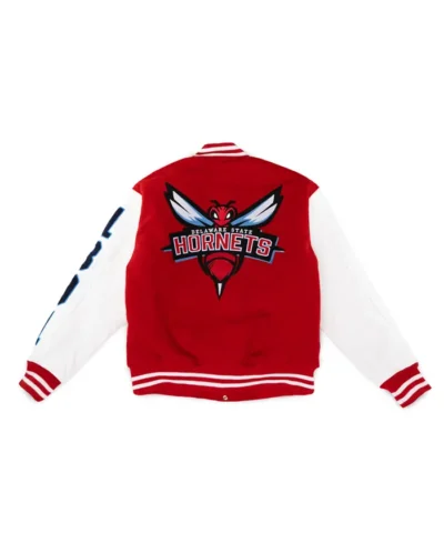 1891 Delaware State University Wool/Leather Full-Snap Varsity Jacket