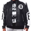 8 Ball Black and White Leather Jacket
