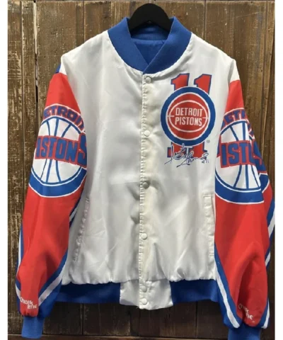 90s Isiah Thomas Detroit Pistons Varsity Jacket