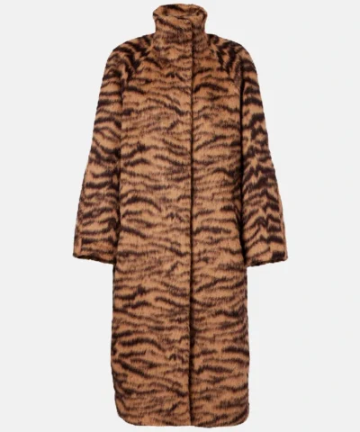 ALAÏA Zebra-Print Jacquard Coat