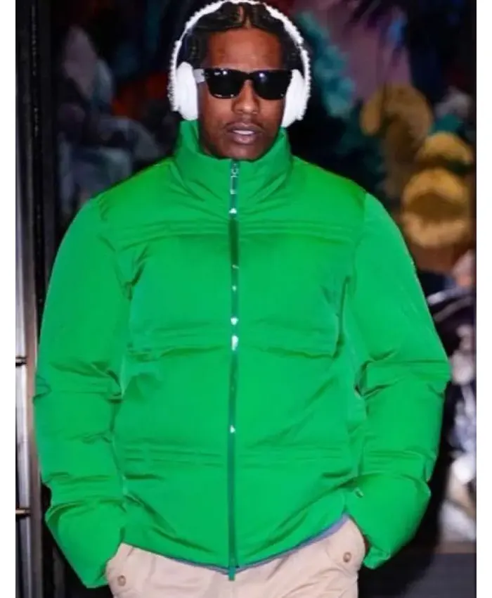 ASAP Rocky Rally Green Down Jacket