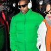 NYC Rally A$AP Rocky Green Puffer Down Jacket
