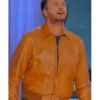 American Idol S24 Luke Bryan Brown Leather Bomber Jacket