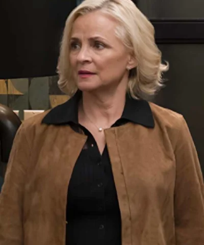 Elsbeth S03 Amy Sedaris Brown Suede Jacket