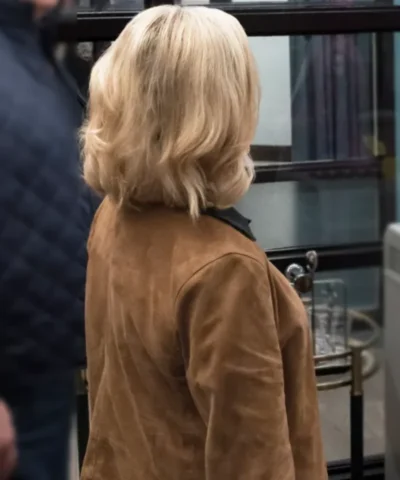 Laurel Hammond-Muntz Elsbeth S03 Amy Sedaris Brown Suede Jacket