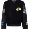 Angeles Rams Wool and Leather Varsity Jacket