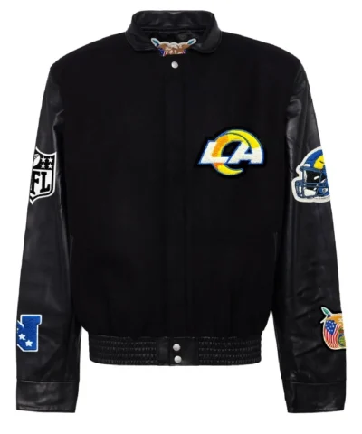 Angeles Rams Wool and Leather Varsity Jacket