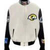 Angeles Rams Wool and Leather Varsity Jacket
