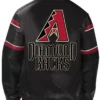 Arizona Diamondbacks G-III Full-Snap Varsity Leather Black Jacket
