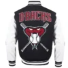 Arizona Diamondbacks Mashup Full-Zip Varsity Black and White Jacket