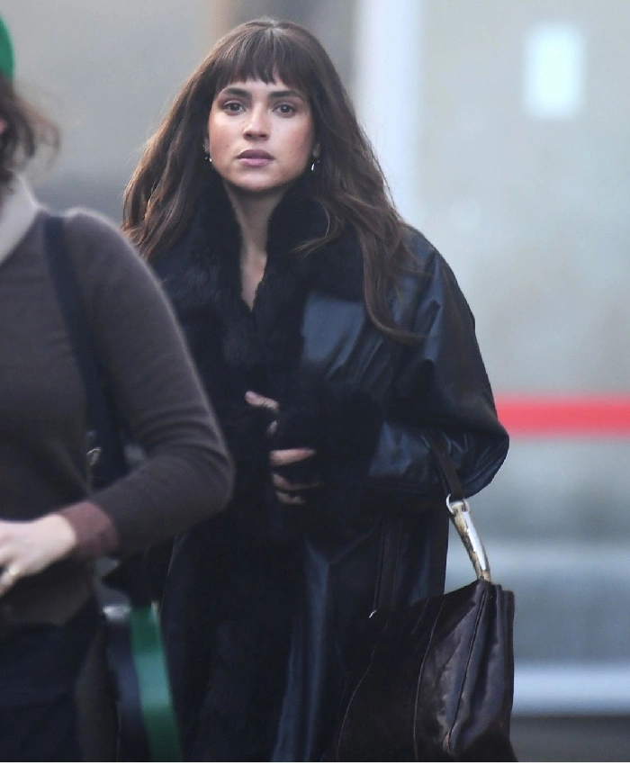 Arjona Black Leather Coat