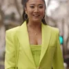 Ashley Park Emily In Paris Neon Cropped Jacket