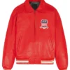 Avirex Red Leather Varsity Jacket