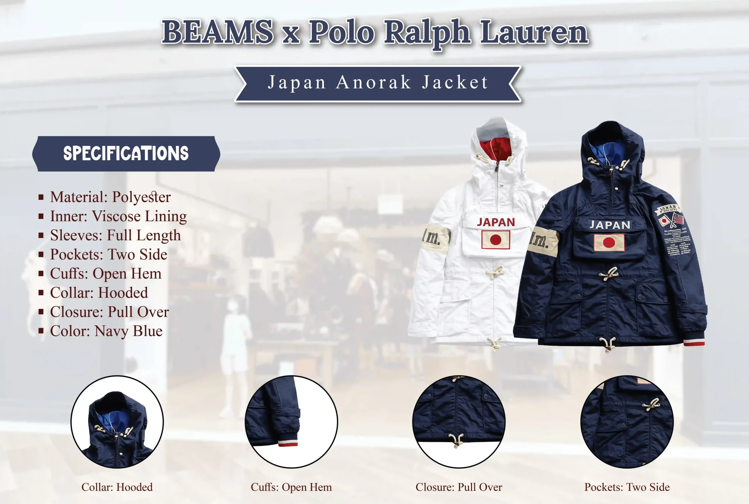 BEAMS x Polo Ralph Lauren Japan Anorak Jacket