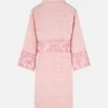 Baby Pink Versace Baroque Bathrobe For Unisex